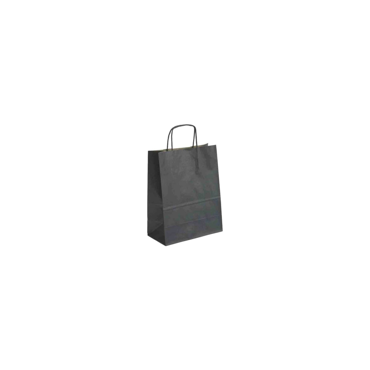 50 sacs kraft noirs à poignées torsadées