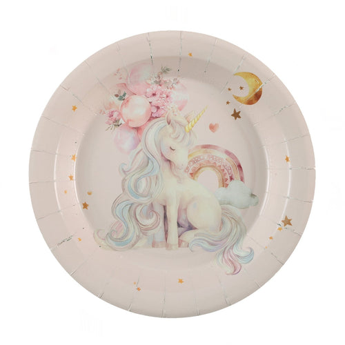 6 assiettes licorne magique