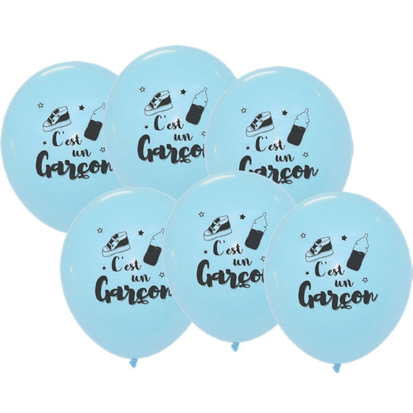 6 ballons « C'est un garçon », 30 cm