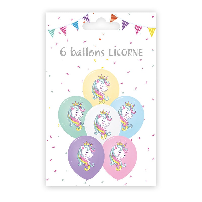 6 ballons licorne — vue 3