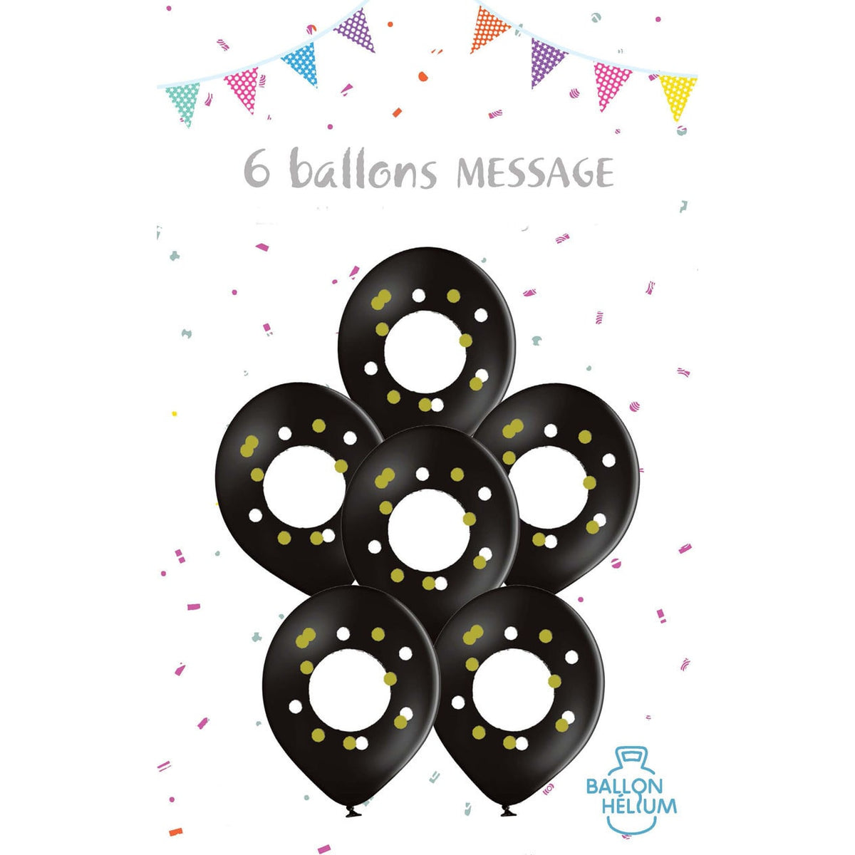6 ballons à message à écrire, 30 cm — vue 3