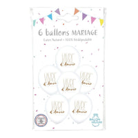 6 ballons « Vivre d'amour », 30 cm — vue 2