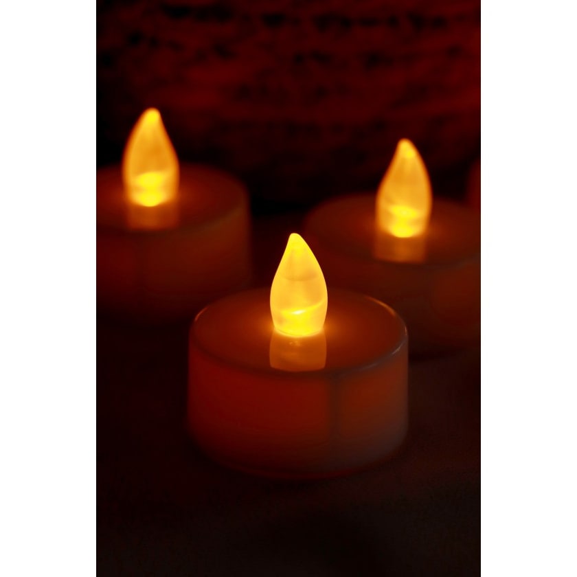 6 bougies LED chauffe-plat blanches — vue 2