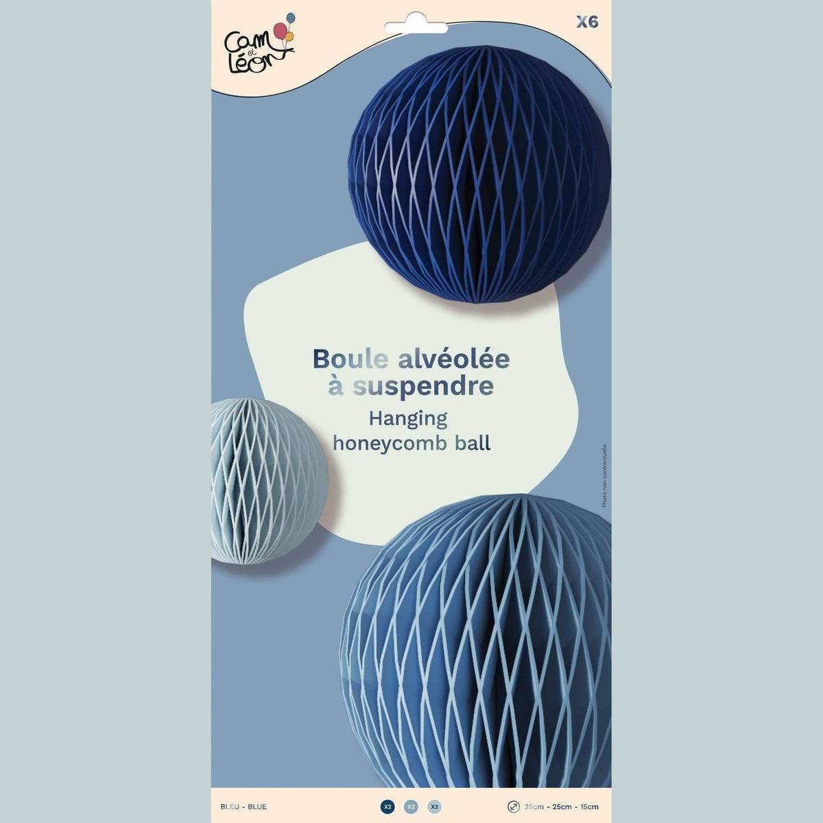 6 boules alvéolées à suspendre — vue 4