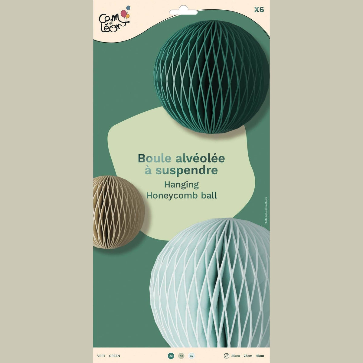 6 boules alvéolées à suspendre — vue 6