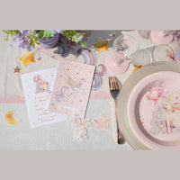 6 cartes d'invitation licorne magique — vue 2