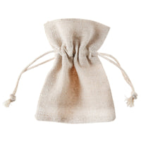 6 sachets en tissu naturel, 7,5 x 10 cm