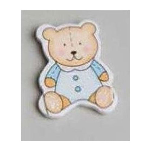 6 stickers nounours, bleu ou rose