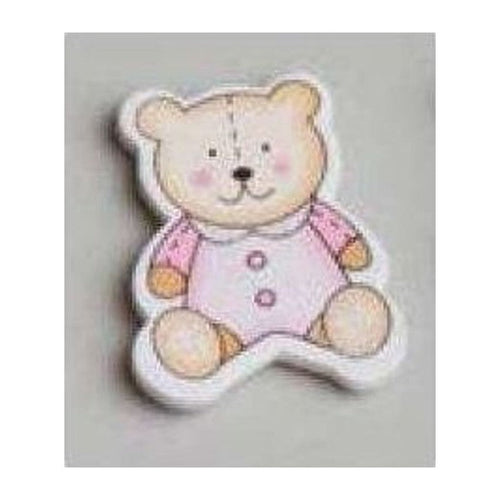 6 stickers nounours, bleu ou rose — vue 2
