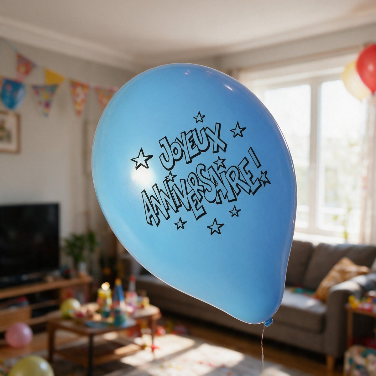 8 ballons Joyeux anniversaire colorés, diamètre 26 cm