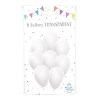 8 ballons transparents, 30 cm — vue 3