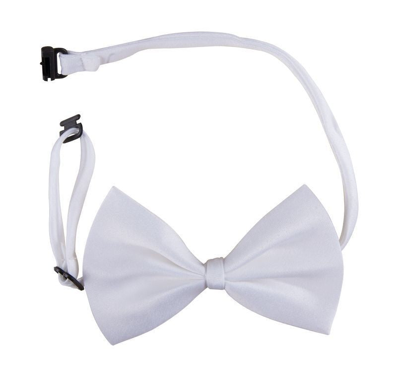 Nœud papillon blanc à élastique, aussi porté en serre-tête