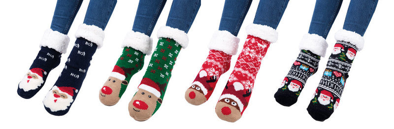 Chaussettes de Noël chaudes à picots antidérapants — visuel 2