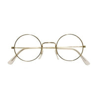 Lunettes rondes en métal doré, Père Noël ou grand-mère — visuel 1
