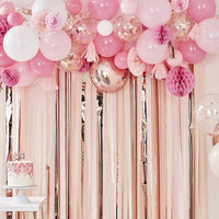 Kit guirlande 4 m avec ballons, pompons et éventails — visuel 3
