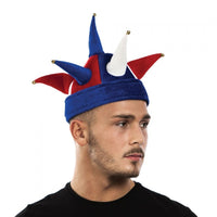 Chapeau de bouffon tricolore à grelots, taille adulte — visuel 2