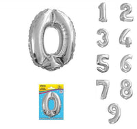 Ballon métallique chiffre 36 cm, gonflable à l'air