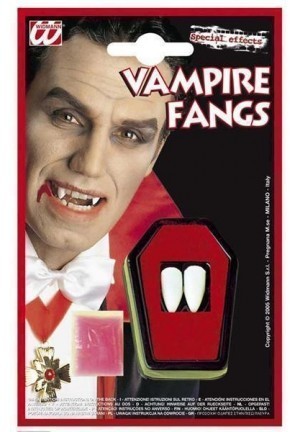 Dents de vampire à coller, qualité pro avec fixateur — visuel 1