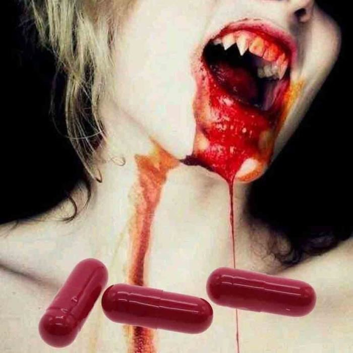 Capsules de faux sang, blister de 6, effet bouche — visuel 5