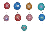 8 ballons chiffre anniversaire, de 0 à 80 ans — visuel 3