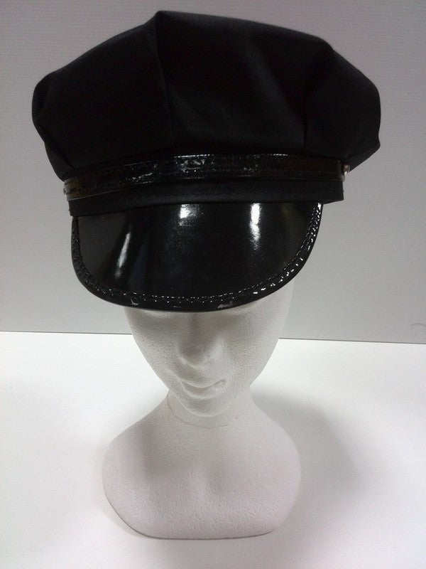 Casquette de chauffeur noire, visière laquée — visuel 1