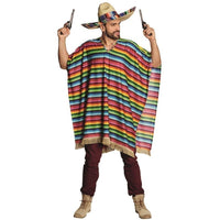 Poncho mexicain multicolore 150 cm, 100 % polyester — visuel 2