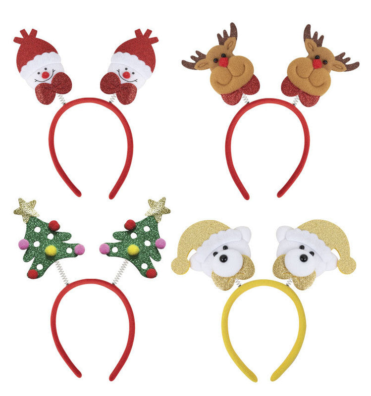 Serre-tête de Noël décoré, 4 modèles distribués au hasard