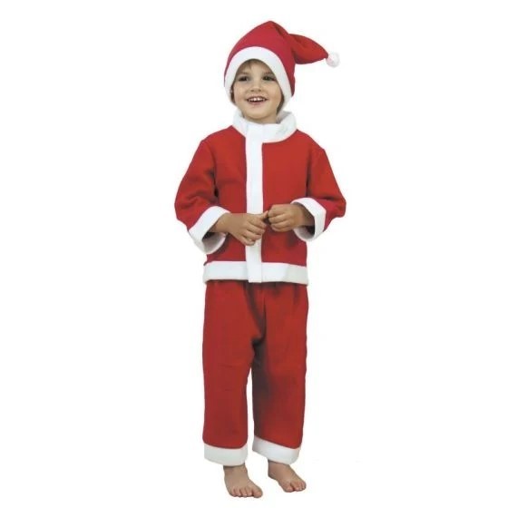 Déguisement de Père Noël garçon en velours, 5/6 ans