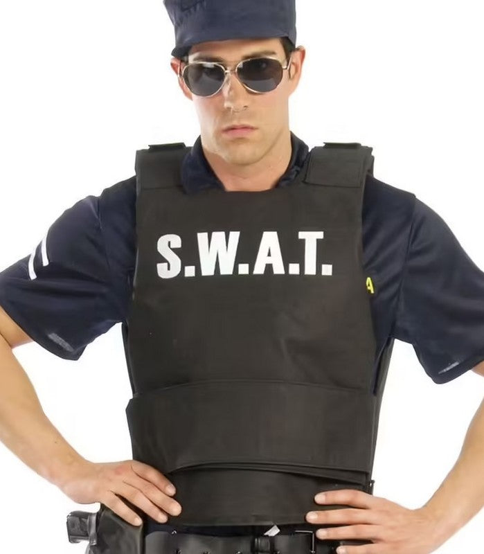 Gilet S.W.A.T. adulte, imitation pare-balles réglable — visuel 1