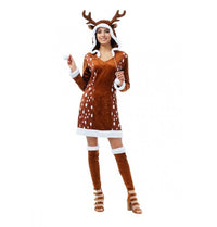 Déguisement de biche de Noël femme, 3 pièces, taille L — visuel 1