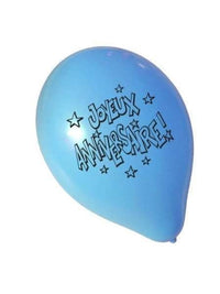 8 ballons Joyeux anniversaire colorés, diamètre 26 cm — visuel 1