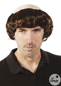 Tonsure de moine, faux crâne avec cheveux sur les côtés