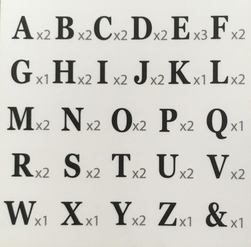 Lettres adhésives en carton noir — visuel 1