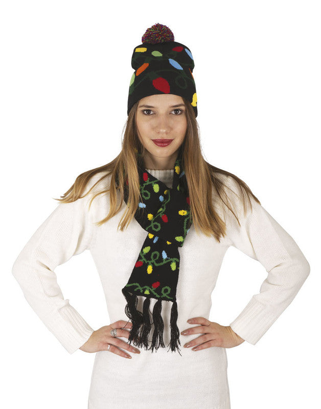 Set de Noël bonnet et écharpe assortis, 3 modèles — visuel 1