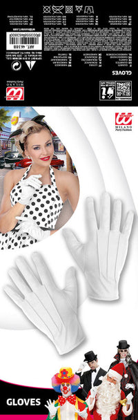 Gants blancs en polyester, taille unique élastique — visuel 4