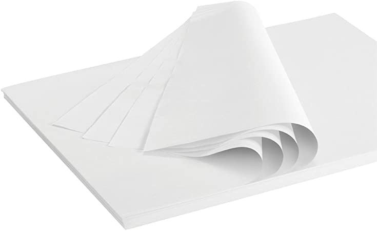 Papier de soie blanc 65 x 100 cm, 22 g, 25 feuilles