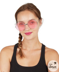Lunettes hippie géantes roses, grand modèle — visuel 1