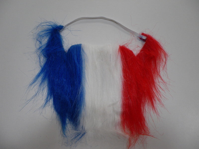 Barbe tricolore bleu blanc rouge à élastique — visuel 3