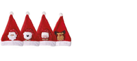Bonnet de Noël enfant en peluche avec figurine — visuel 1
