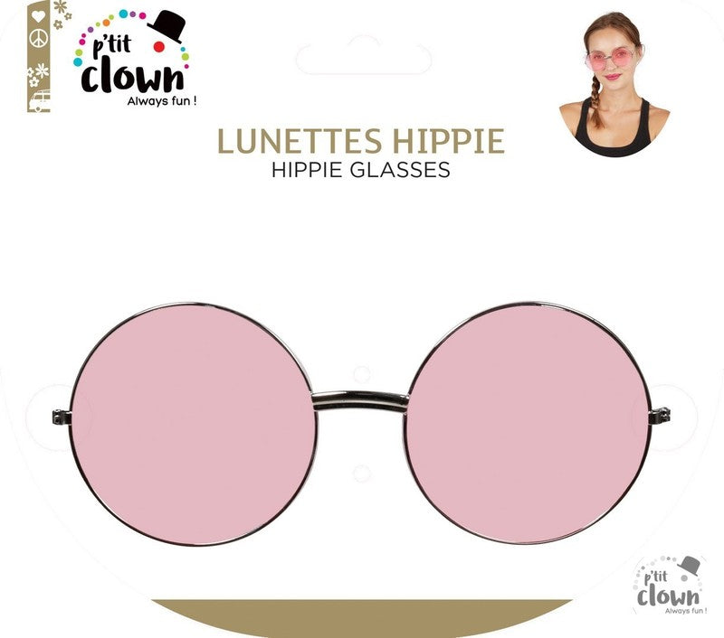 Lunettes hippie géantes roses, grand modèle — visuel 2