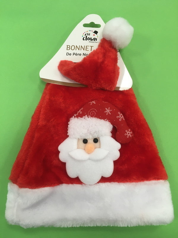 Bonnet de Noël enfant en peluche avec figurine — visuel 3
