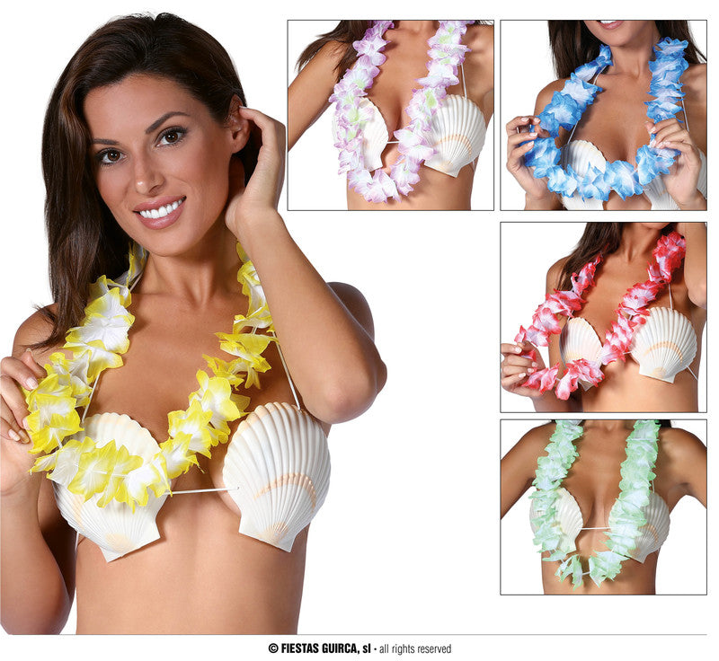 Collier hawaïen en tissu, couleurs dégradées — visuel 1