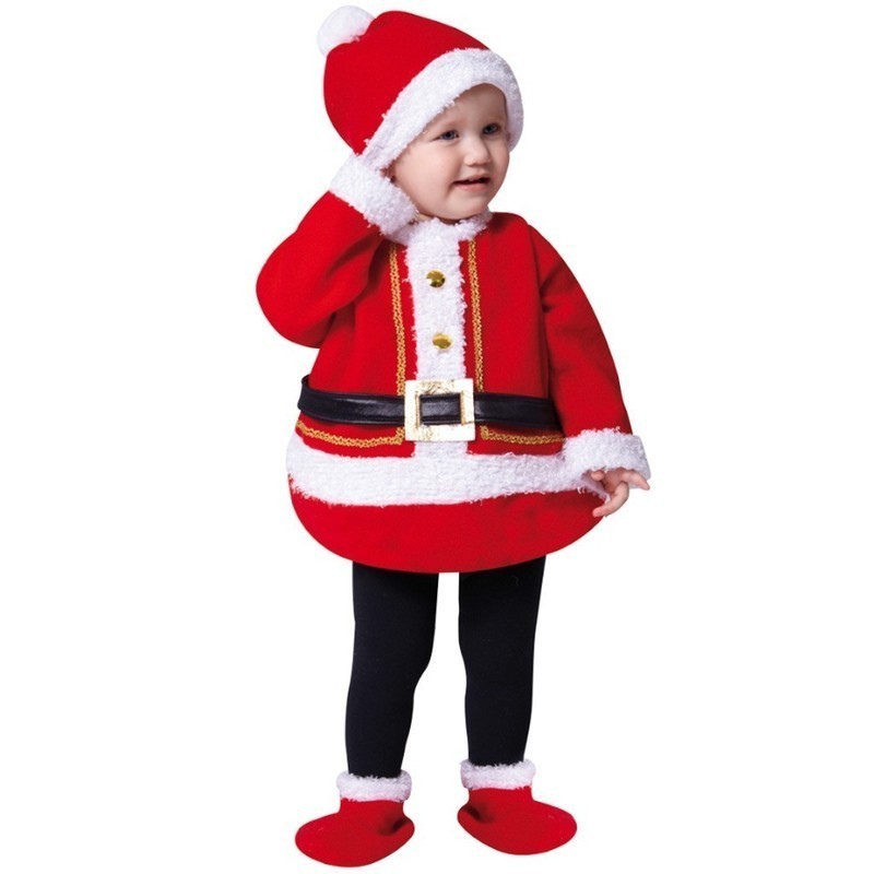 Déguisement de Père Noël bébé 96 cm, veste bonnet chaussons — visuel 1