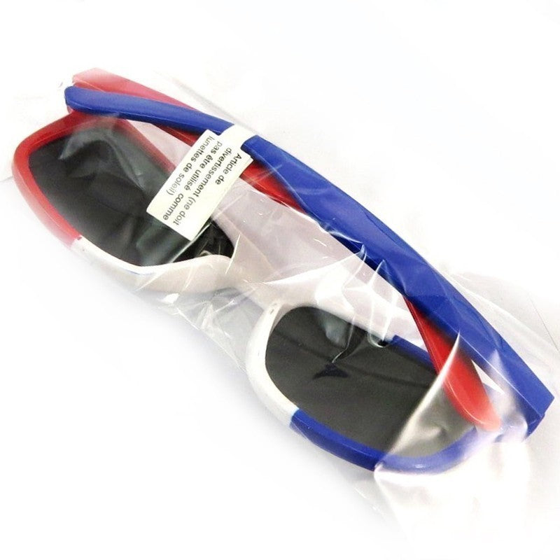 Lunettes tricolores de supporter bleu blanc rouge — visuel 2