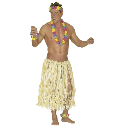 Jupe hawaïenne en raphia naturel, 75 cm — visuel 2