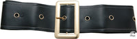 Ceinture noire à grosse boucle dorée, 1,45 m — visuel 3