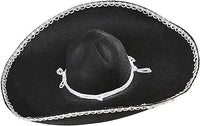 Sombrero mexicain en feutrine noire, 56 cm de diamètre — visuel 1