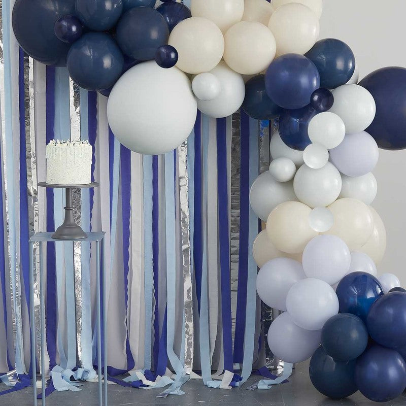 Kit guirlande 4 m avec ballons, pompons et éventails — visuel 2