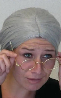 Lunettes rondes en métal doré, Père Noël ou grand-mère — visuel 3