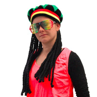 Bonnet rasta avec dreadlocks intégrées, taille unique — visuel 1